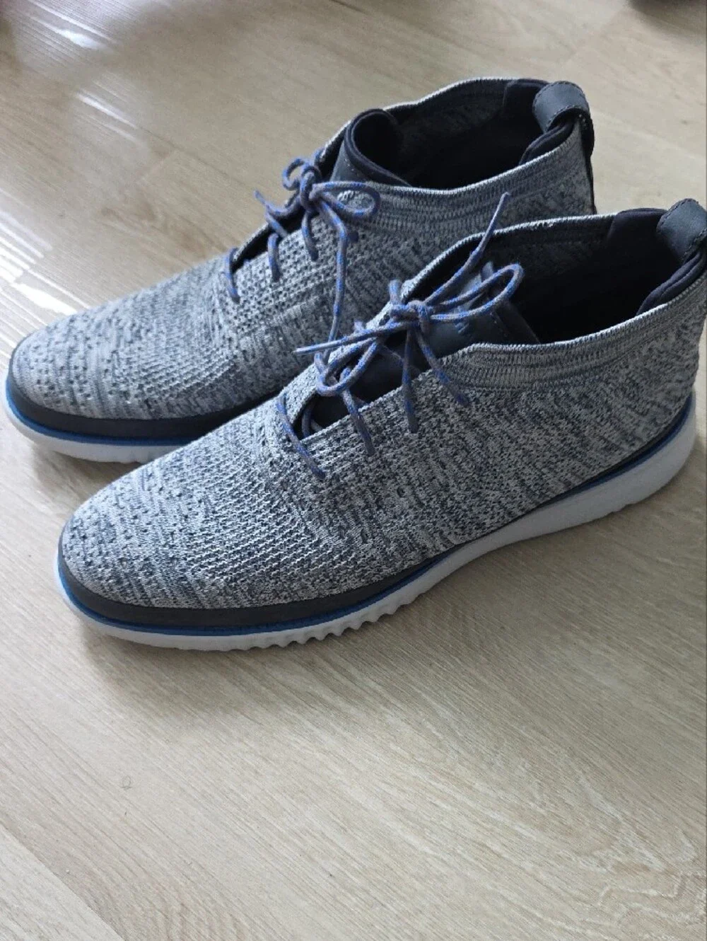 Cole Haan 2.ZERØGRAND Stitchlite Chukka Boots Men's 10.5M Gray Blue C30293